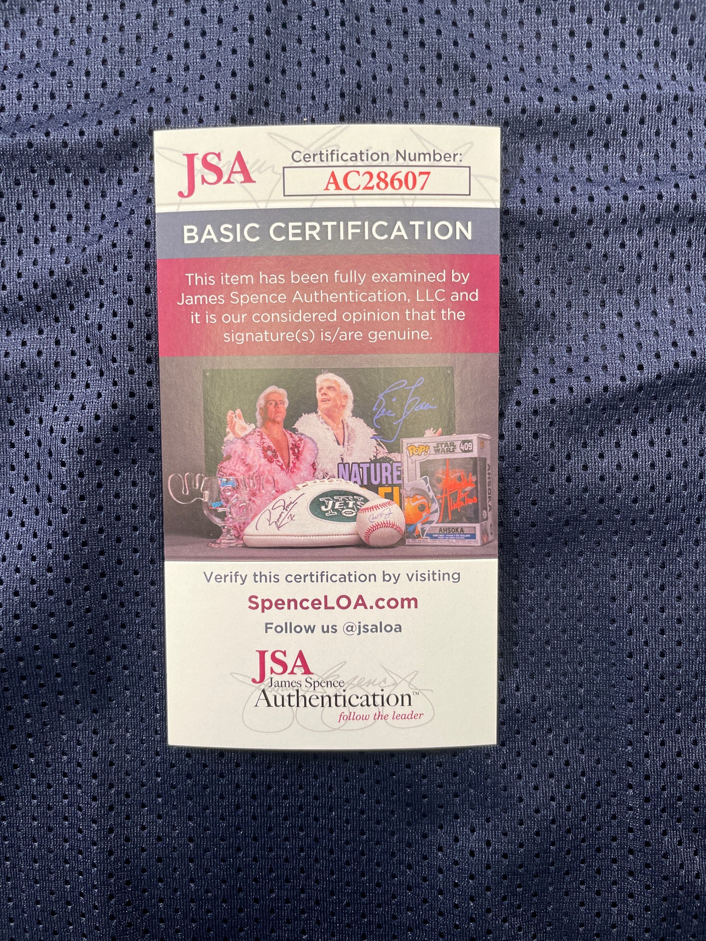 ROCKET ISMAIL NOTRE DAME SIGNED JERSEY (FULL SIG) w/"1990 All American" JSA