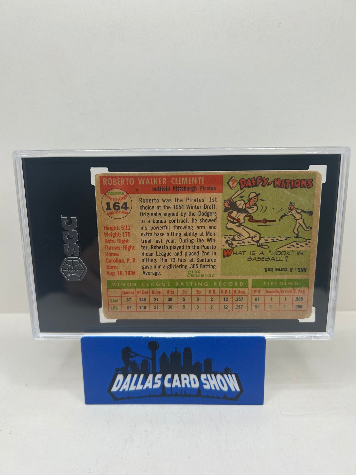 1955 TOPPS ROBERTO CLEMENTE ROOKIE RC #164 SGC 1.5