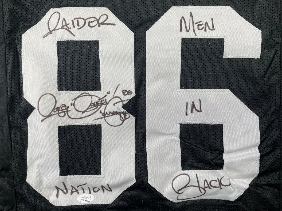 RAGHIB ROCKET ISMAIL RAIDERS SIGNED JERSEY MEN IN BLACK JSA COA