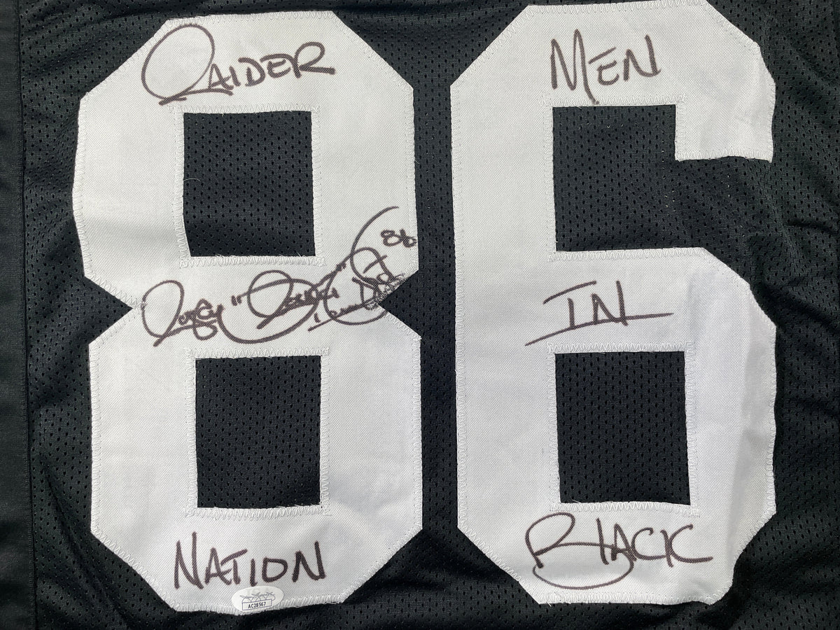 RAGHIB ROCKET ISMAIL RAIDERS SIGNED JERSEY MEN IN BLACK JSA COA
