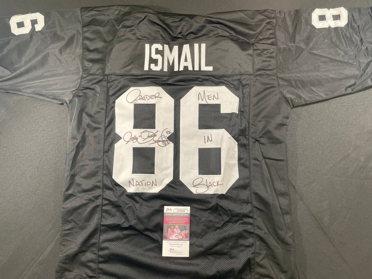 RAGHIB ROCKET ISMAIL RAIDERS SIGNED JERSEY MEN IN BLACK JSA COA