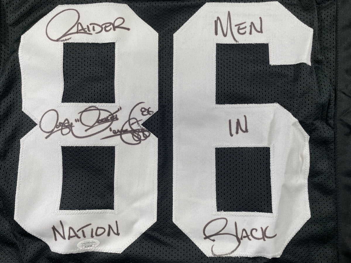 RAGHIB ROCKET ISMAIL RAIDERS SIGNED JERSEY MEN IN BLACK JSA COA