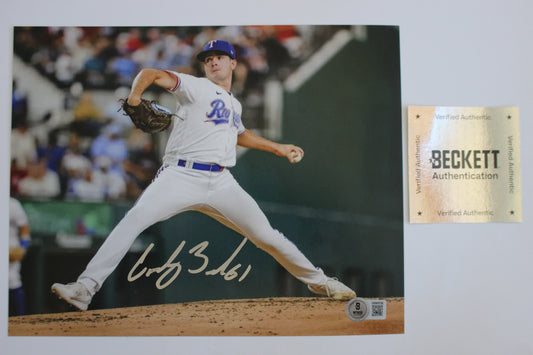 CODY BRADFORD TEXAS RANGERS SIGNED 8x10 PHOTO Baylor Bears BAS