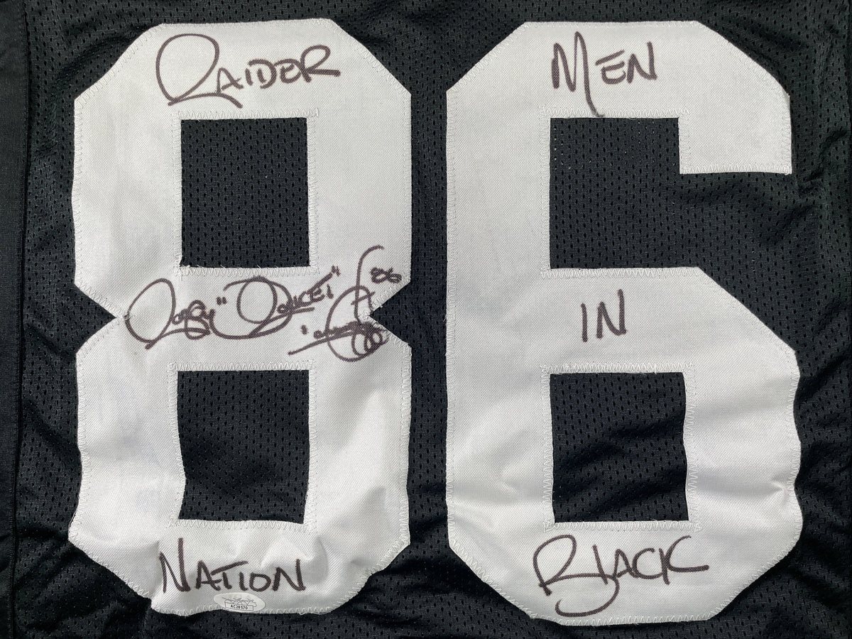RAGHIB ROCKET ISMAIL RAIDERS SIGNED JERSEY MEN IN BLACK JSA COA