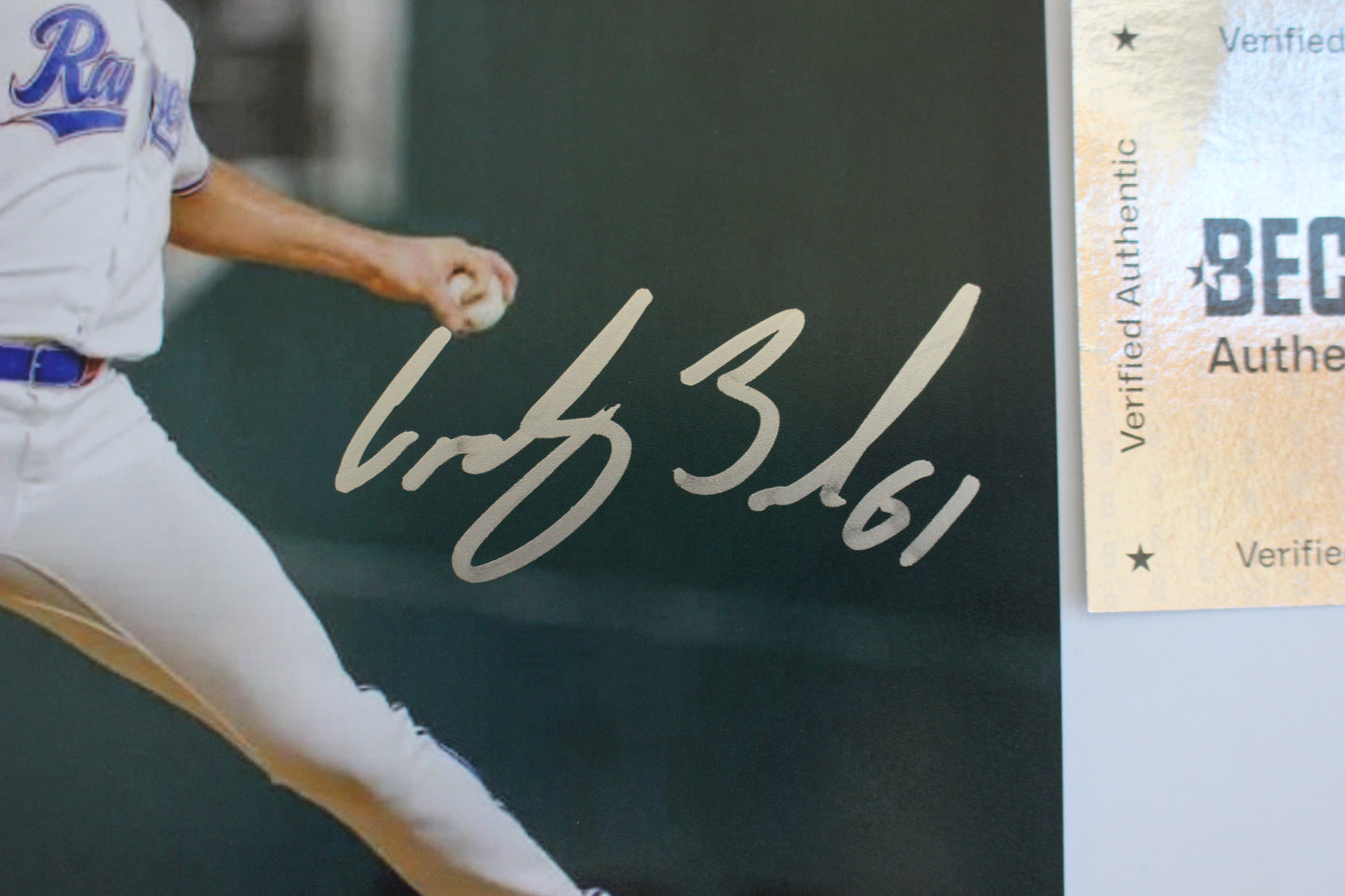 CODY BRADFORD TEXAS RANGERS SIGNED 8x10 PHOTO Baylor Bears BAS