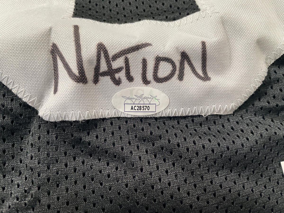 RAGHIB ROCKET ISMAIL RAIDERS SIGNED JERSEY MEN IN BLACK JSA COA