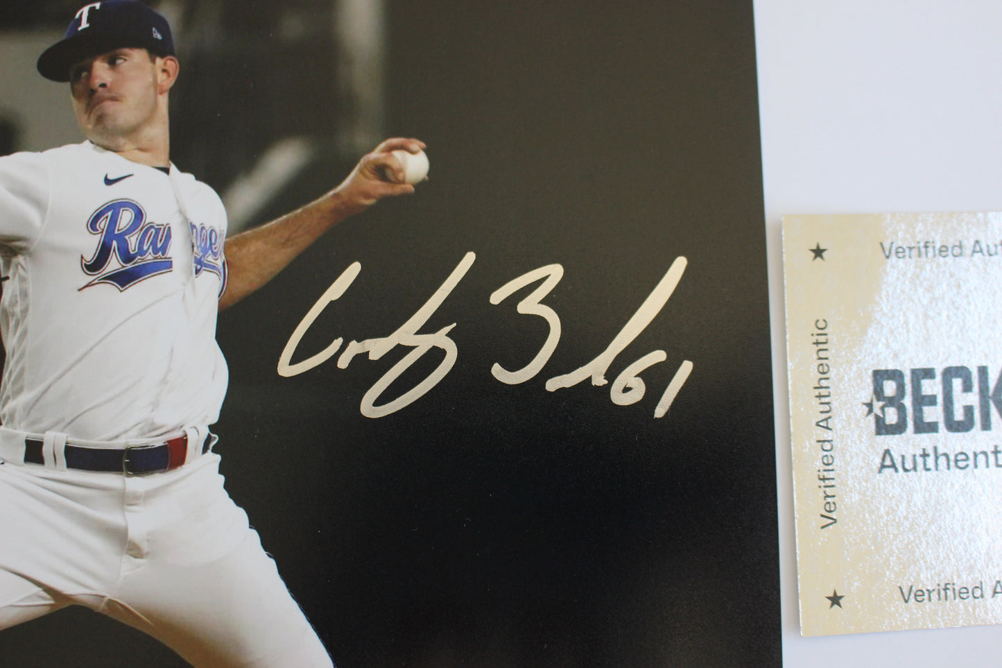 CODY BRADFORD TEXAS RANGERS SIGNED 8x10 PHOTO Baylor Bears BAS