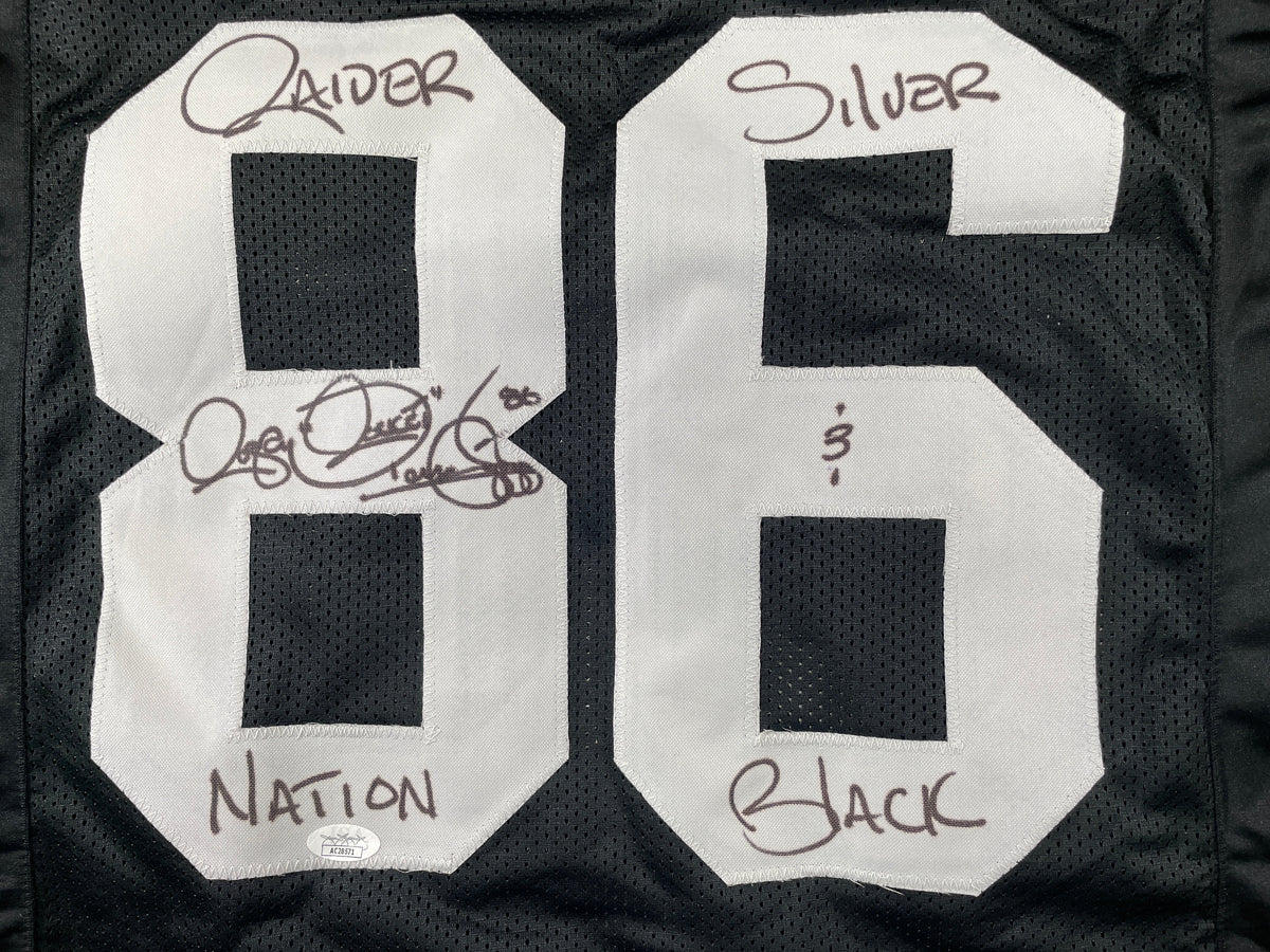 RAGHIB ROCKET ISMAIL RAIDERS SIGNED JERSEY Silver & Black JSA COA