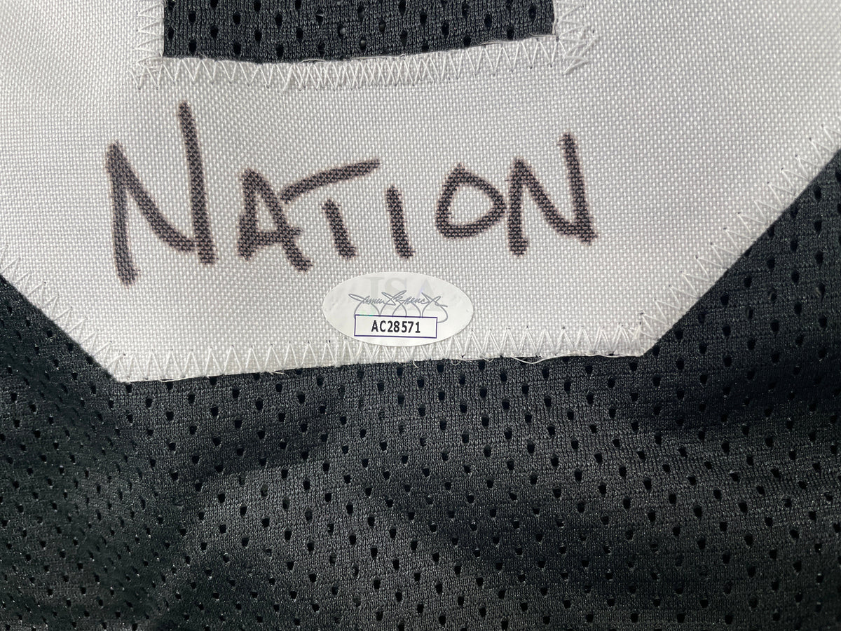 RAGHIB ROCKET ISMAIL RAIDERS SIGNED JERSEY Silver & Black JSA COA