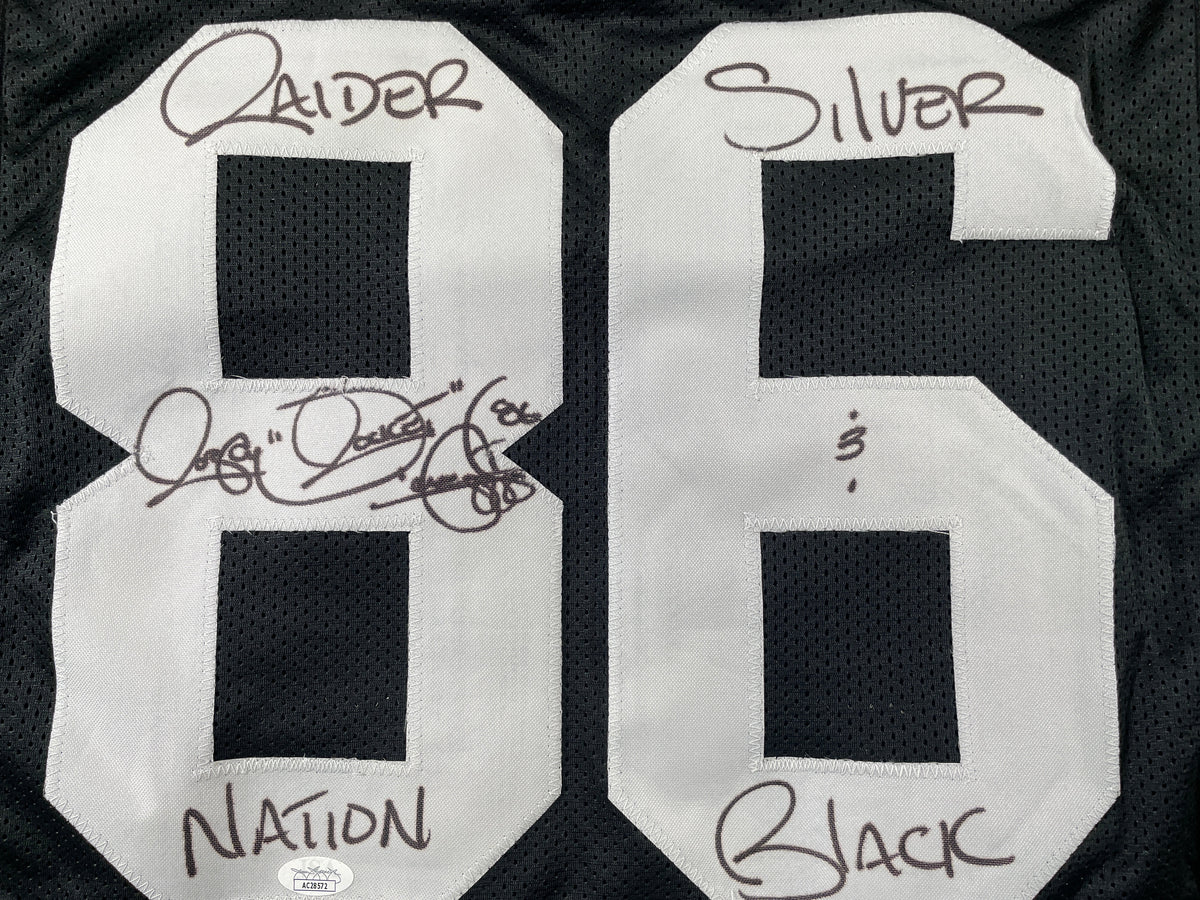 RAGHIB ROCKET ISMAIL RAIDERS SIGNED JERSEY Silver & Black JSA COA