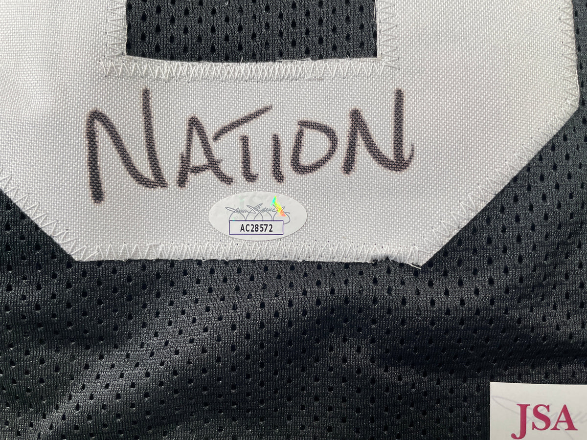RAGHIB ROCKET ISMAIL RAIDERS SIGNED JERSEY Silver & Black JSA COA
