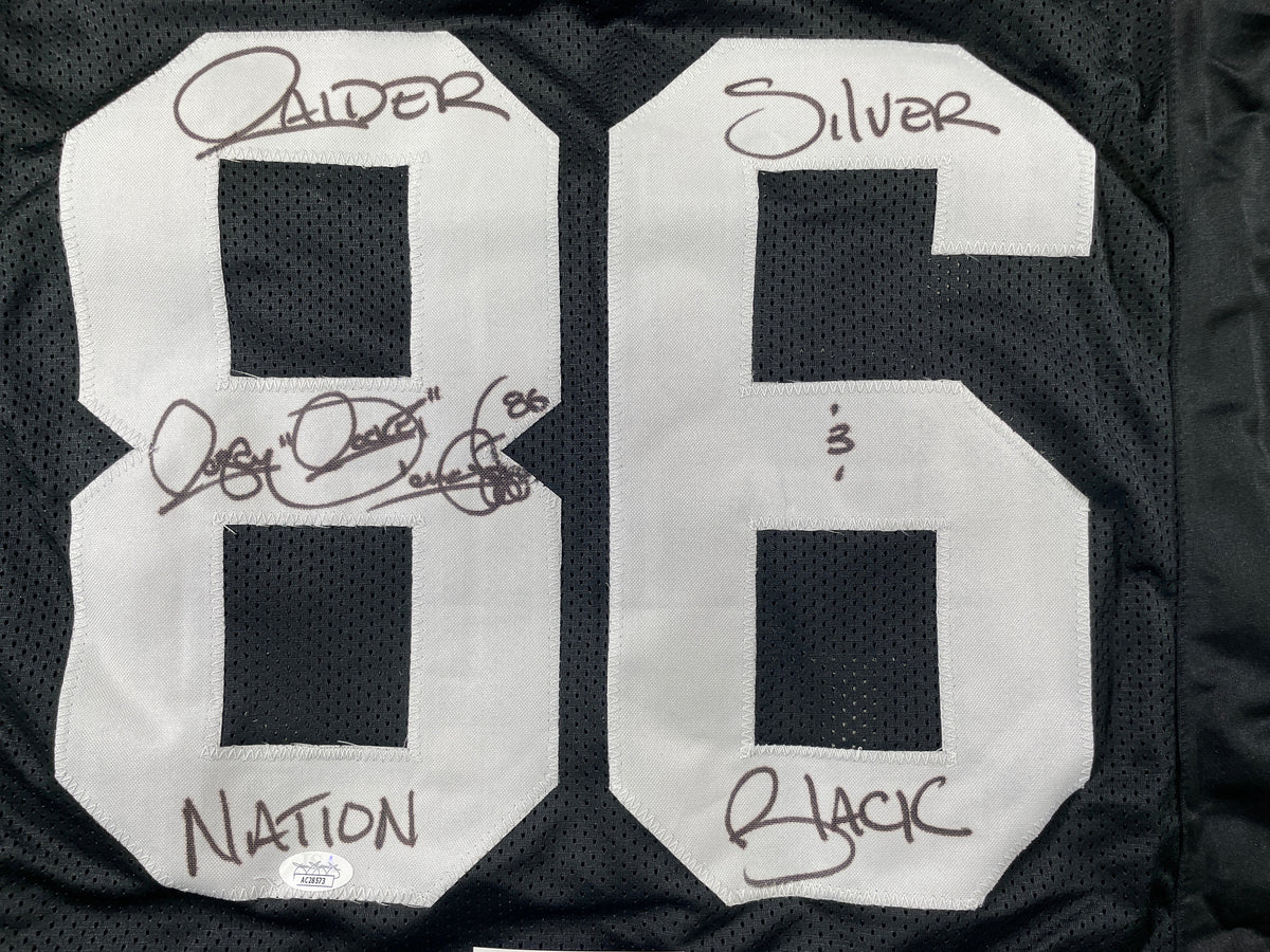 RAGHIB ROCKET ISMAIL RAIDERS SIGNED JERSEY Silver & Black JSA COA