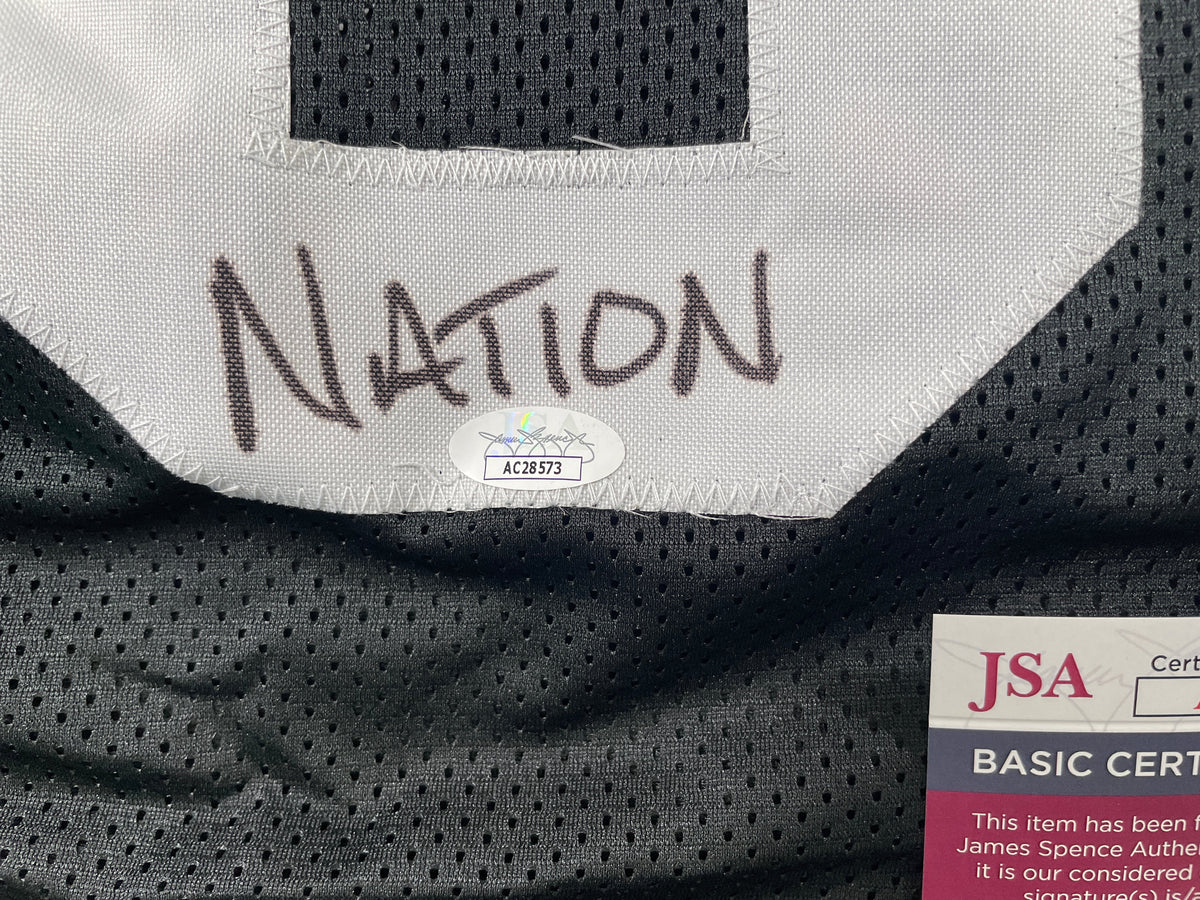 RAGHIB ROCKET ISMAIL RAIDERS SIGNED JERSEY Silver & Black JSA COA