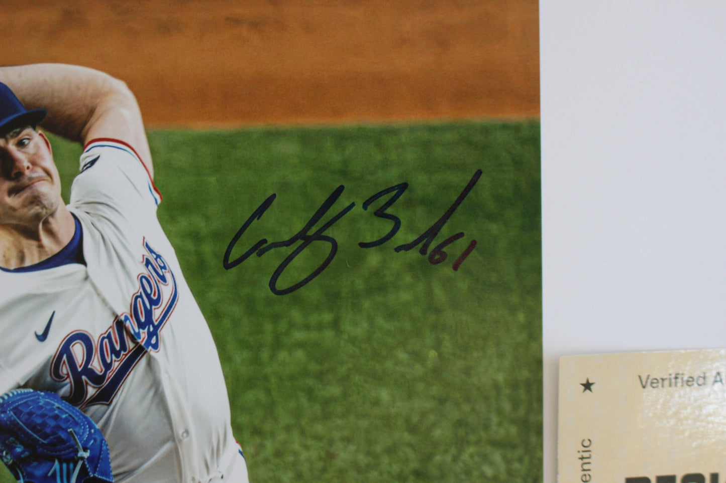 CODY BRADFORD TEXAS RANGERS SIGNED 8x10 PHOTO Throwing Ks BAS