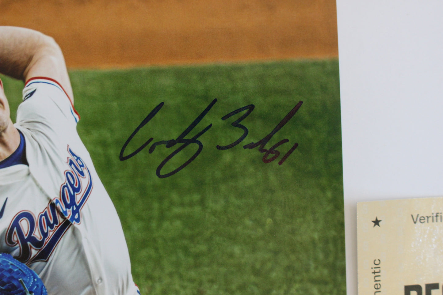 CODY BRADFORD TEXAS RANGERS SIGNED 8x10 PHOTO Throwing Ks BAS