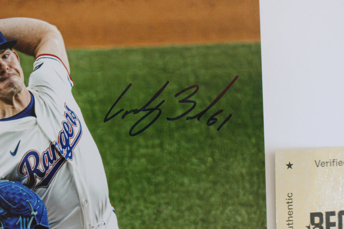 CODY BRADFORD TEXAS RANGERS SIGNED 8x10 PHOTO Throwing Ks BAS