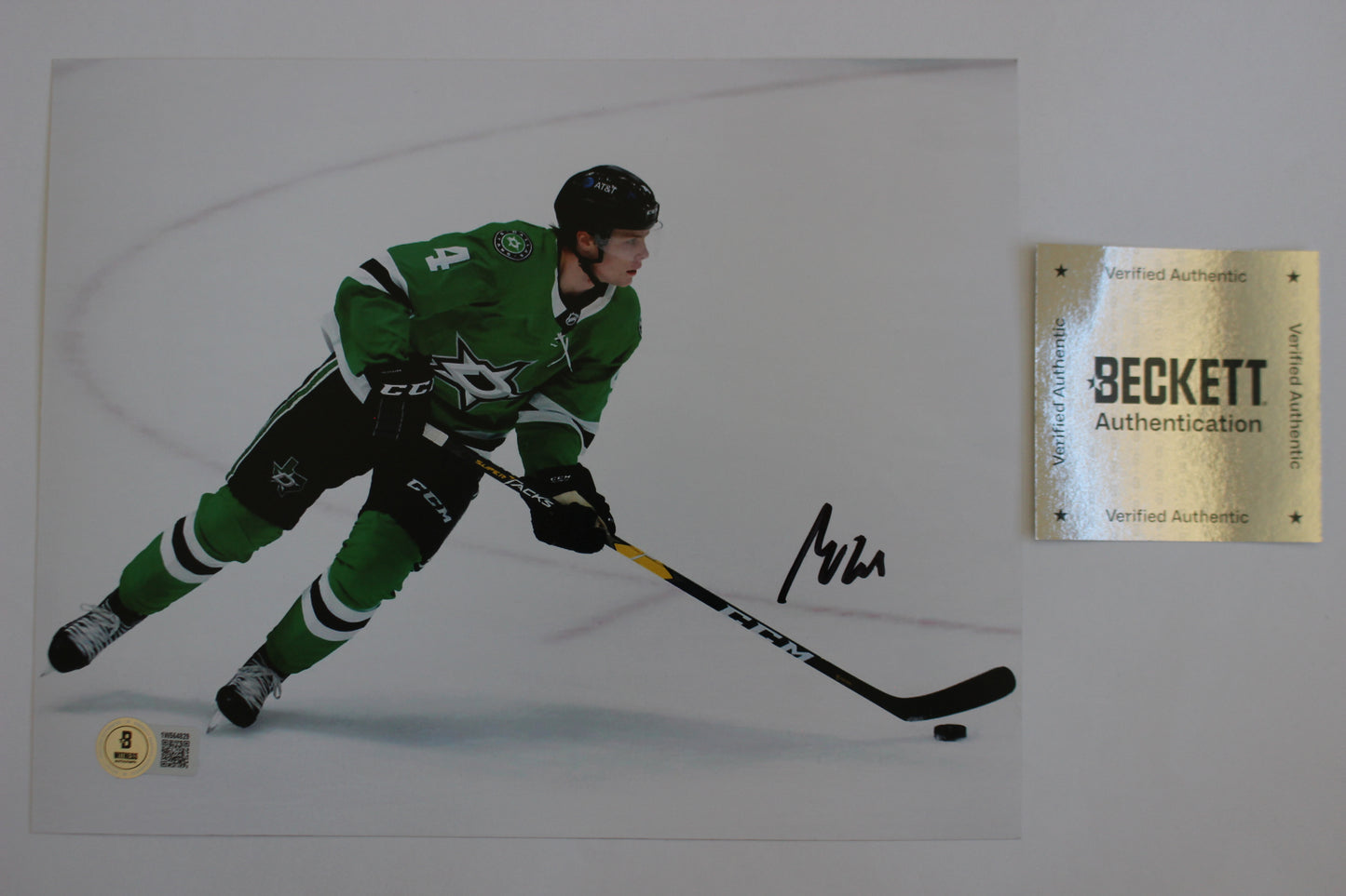 MIRO HEISKANEN DALLAS STARS SIGNED 8x10 HOME GAME BAS COA