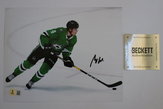MIRO HEISKANEN DALLAS STARS SIGNED 8x10 HOME GAME BAS COA
