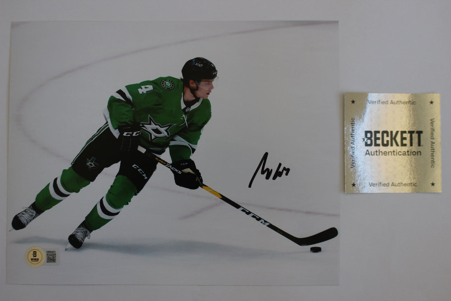 MIRO HEISKANEN DALLAS STARS SIGNED 8x10 HOME GAME BAS COA