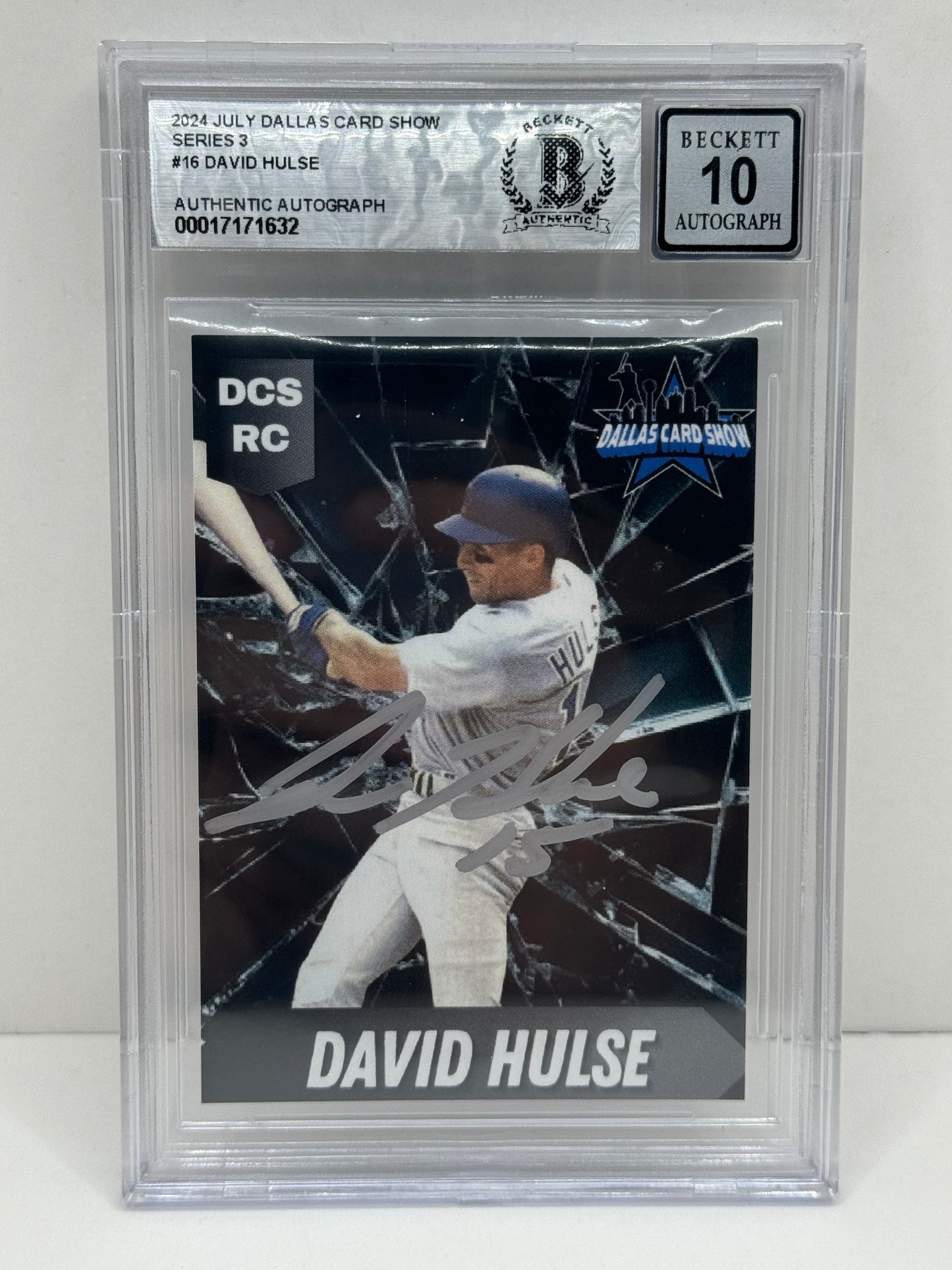 2024 July Dallas Card Show Series 3 #16 David Hulse BGS 10 Autograph