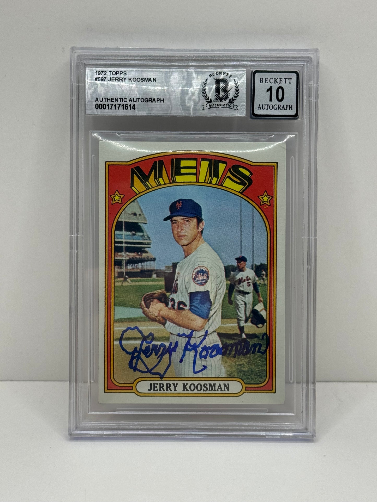 1972 Topps #697 Jerry Koosman BGS 10 Autograph