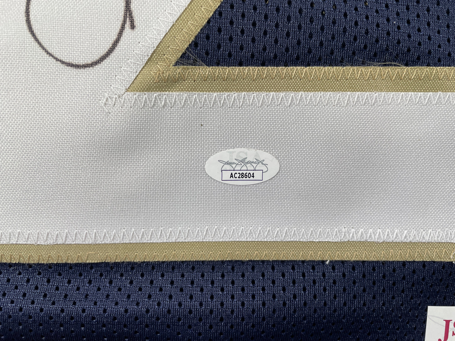 ROCKET ISMAIL NOTRE DAME SIGNED JERSEY (FULL SIG) w/"1988 National Champs" JSA