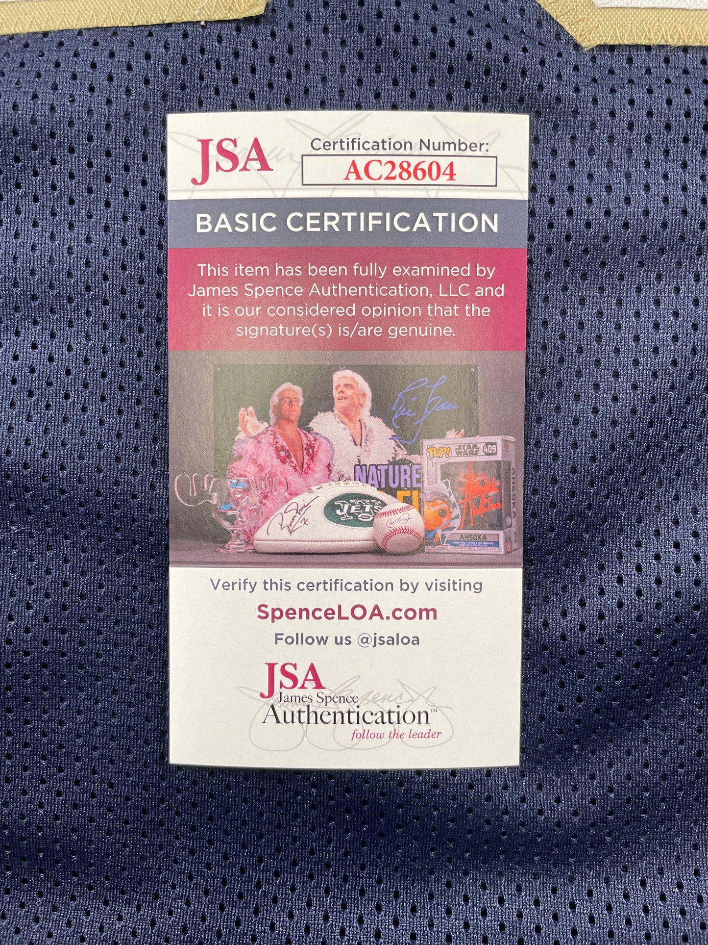 ROCKET ISMAIL NOTRE DAME SIGNED JERSEY (FULL SIG) w/"1988 National Champs" JSA