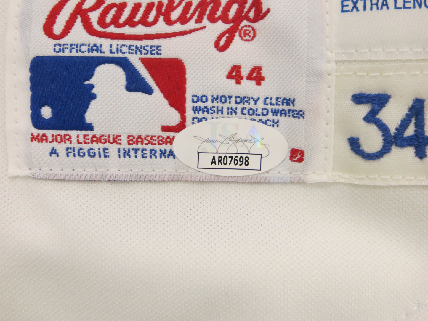 NOLAN RYAN SIGNED TEXAS RANGERS 1990 Game Model RAWLINGS JERSEY JSA