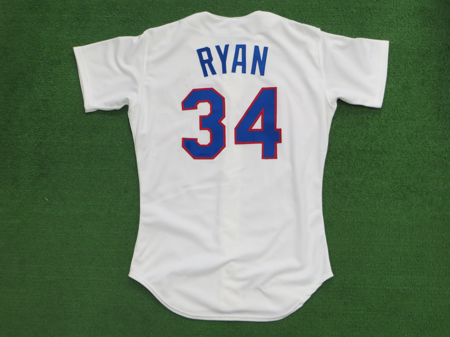 NOLAN RYAN SIGNED TEXAS RANGERS 1990 Game Model RAWLINGS JERSEY JSA