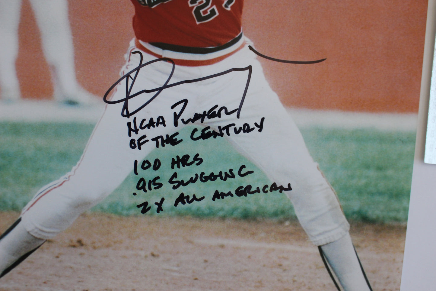 PETE INGCAVLIA OK STATE COWBOYS SIGNED 8x10 PHOTO w/STATS BAS