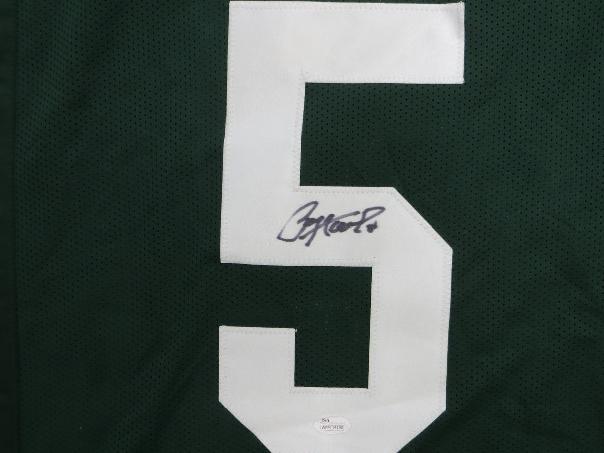 PAUL HORNUNG GREEN BAY PACKERS SIGNED FOOTBALL JERSEY JSA