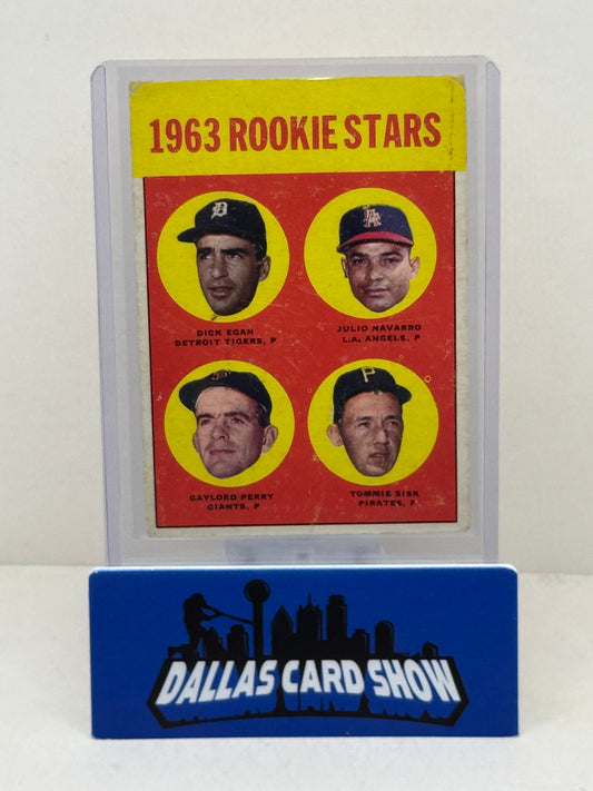 1963 Topps #169 Gaylord Perry/J.Navarro/D.Egan/T.Sisk
