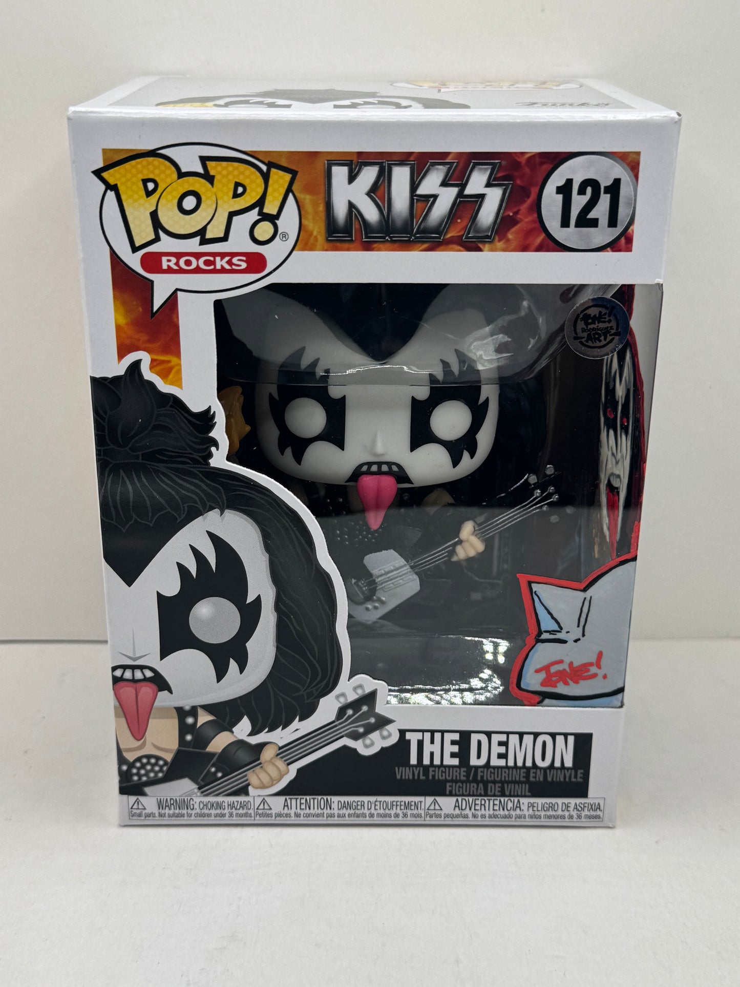 Tone Rodriguez Sketched Kiss Funko Pop 121 "The Demon"