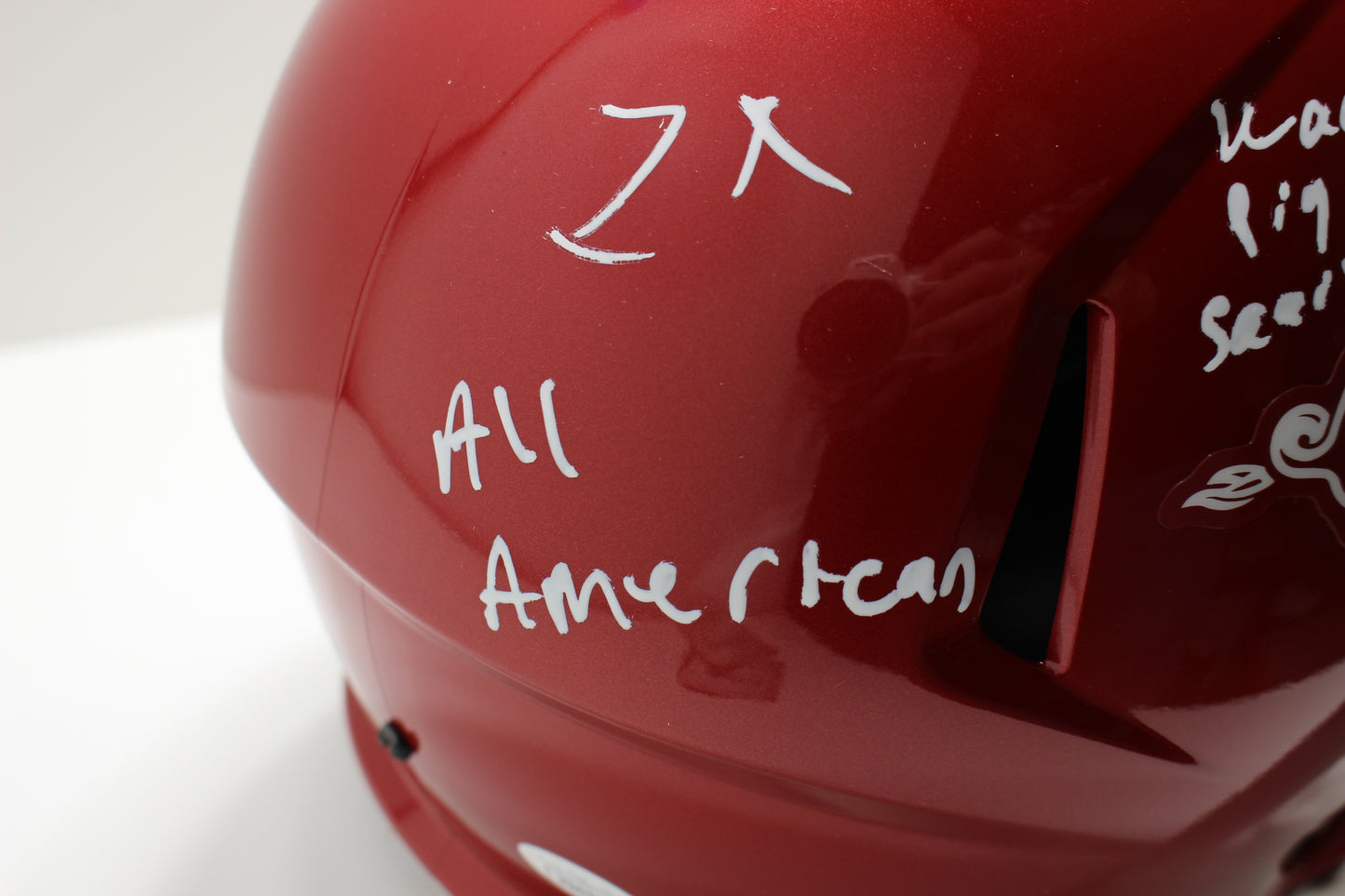 DARREN McFADDEN SIGNED ARKANSAS RAZORBACKS FULL SIZE HELMET wINSCs JSA