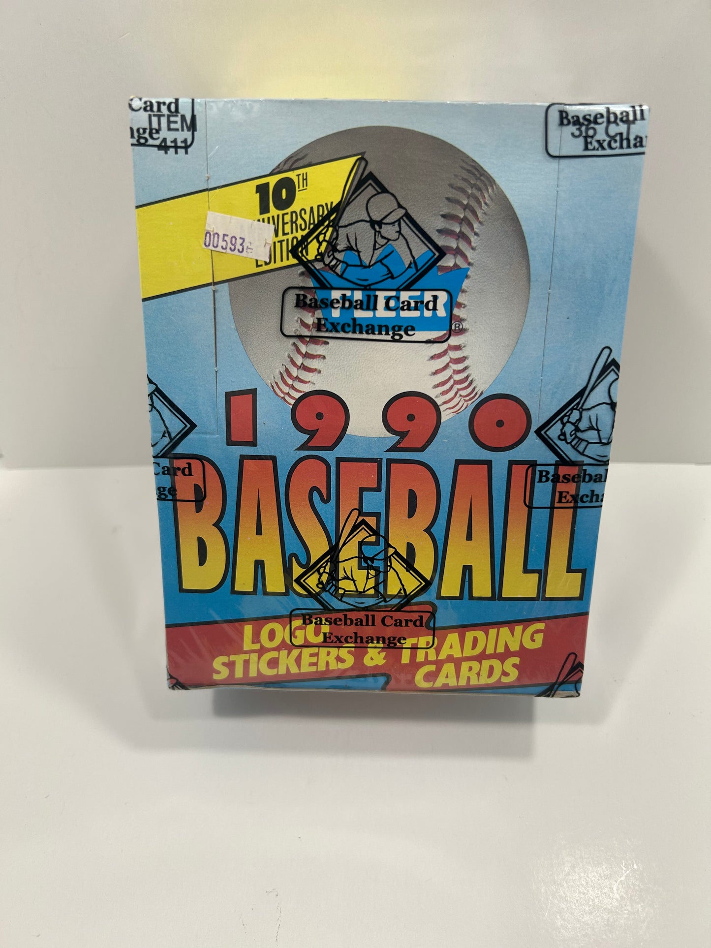 1990 FLEER BASEBALL WAX BOX BBCE WRAPPED FASC