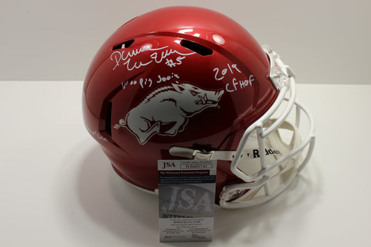 DARREN McFADDEN SIGNED ARKANSAS RAZORBACKS FULL SIZE HELMET wINSCs JSA