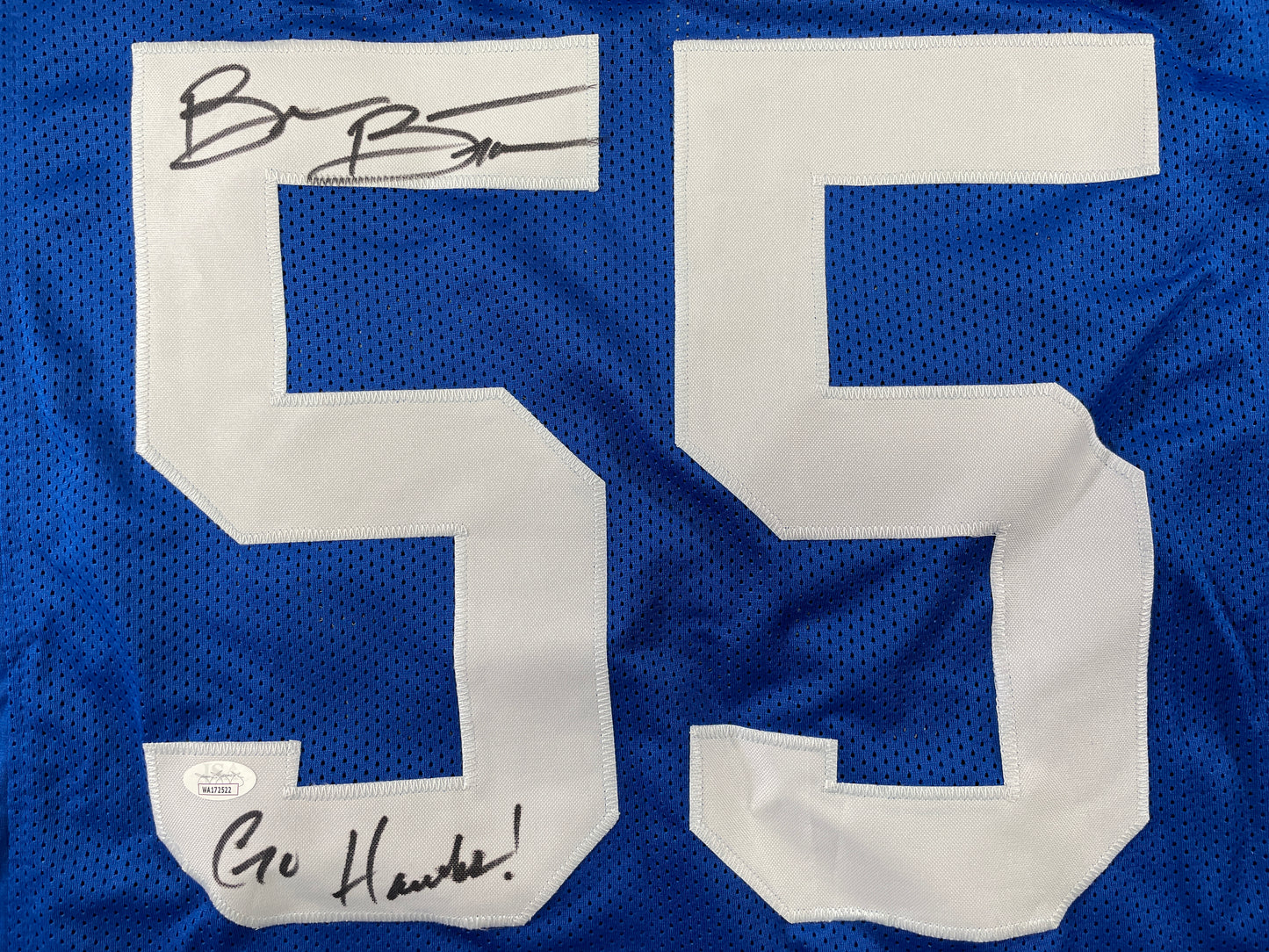 BRIAN BOSWORTH SEATTLE SEAHAWKS SIGNED JERSEY Oklahoma OU Sooners XL w/INSC JSA