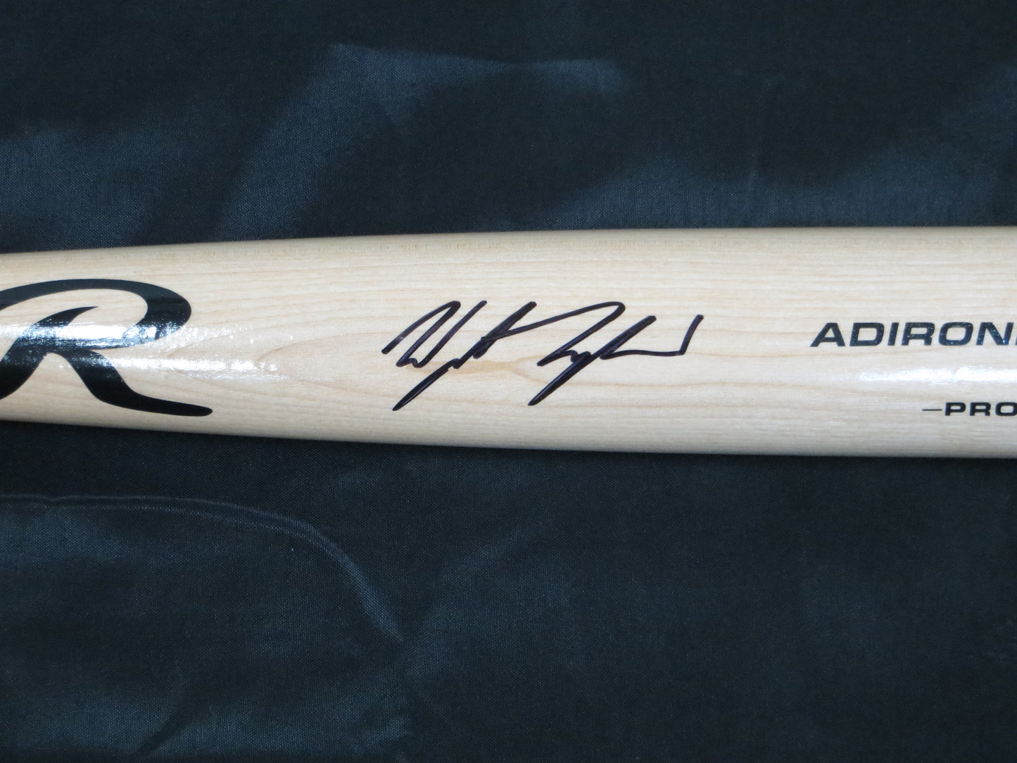 WYATT LANGFORD TEXAS RANGERS SIGNED Rawlings Blonde Baseball BAT BAS