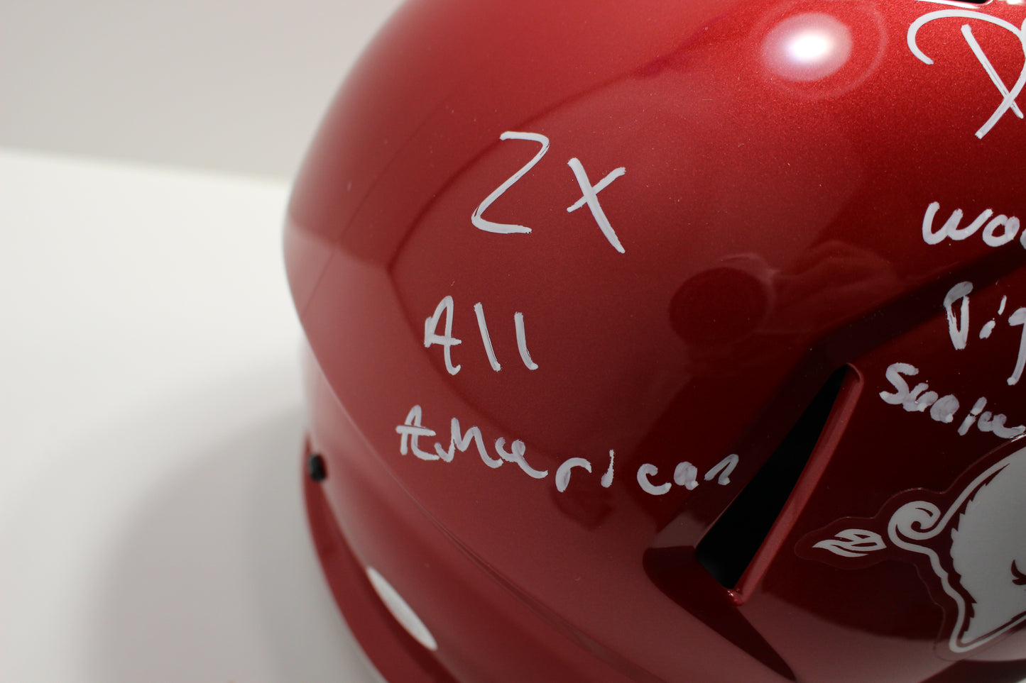 DARREN McFADDEN SIGNED ARKANSAS RAZORBACKS FULL SIZE HELMET wINSCs JSA