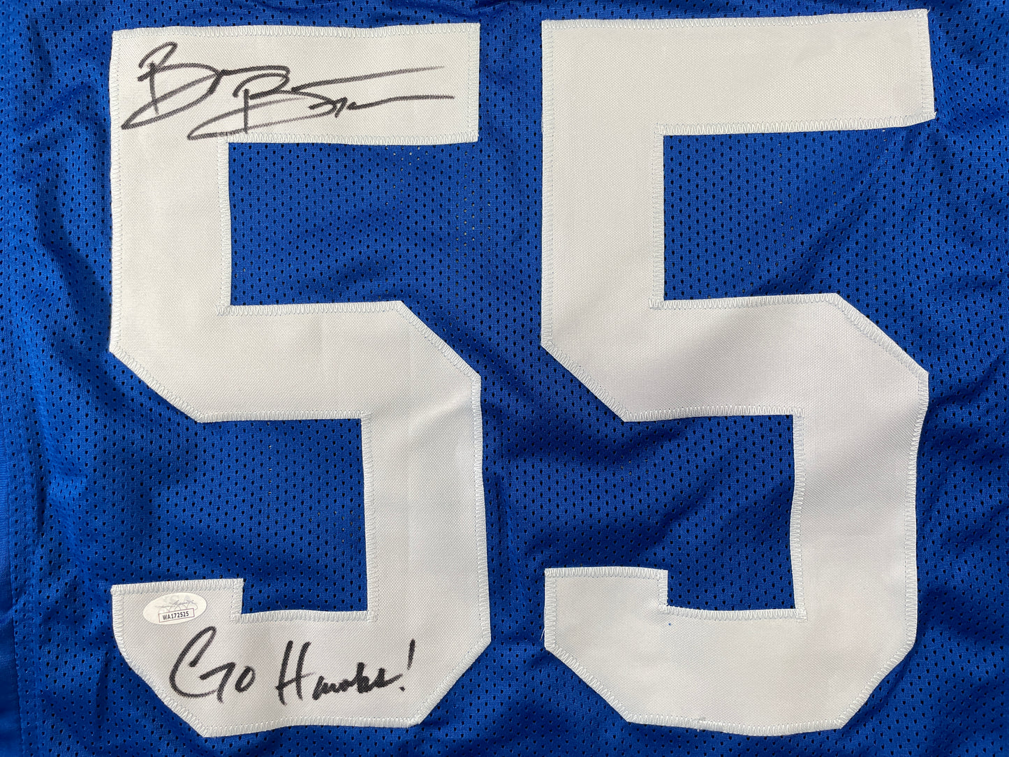 BRIAN BOSWORTH SEATTLE SEAHAWKS SIGNED JERSEY Oklahoma OU Sooners XL w/INSC JSA