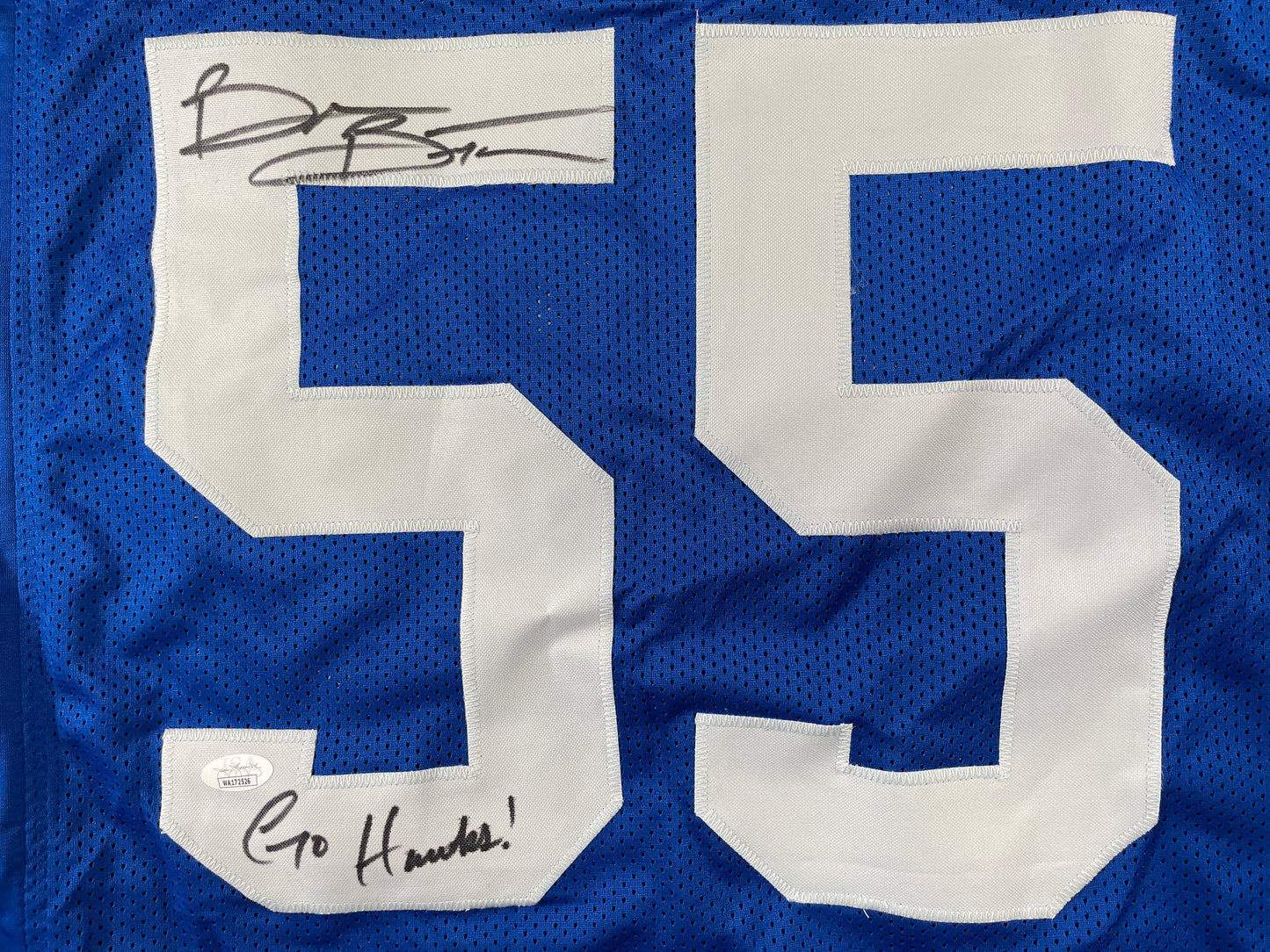 BRIAN BOSWORTH SEATTLE SEAHAWKS SIGNED JERSEY Oklahoma OU Sooners XL w/INSC JSA