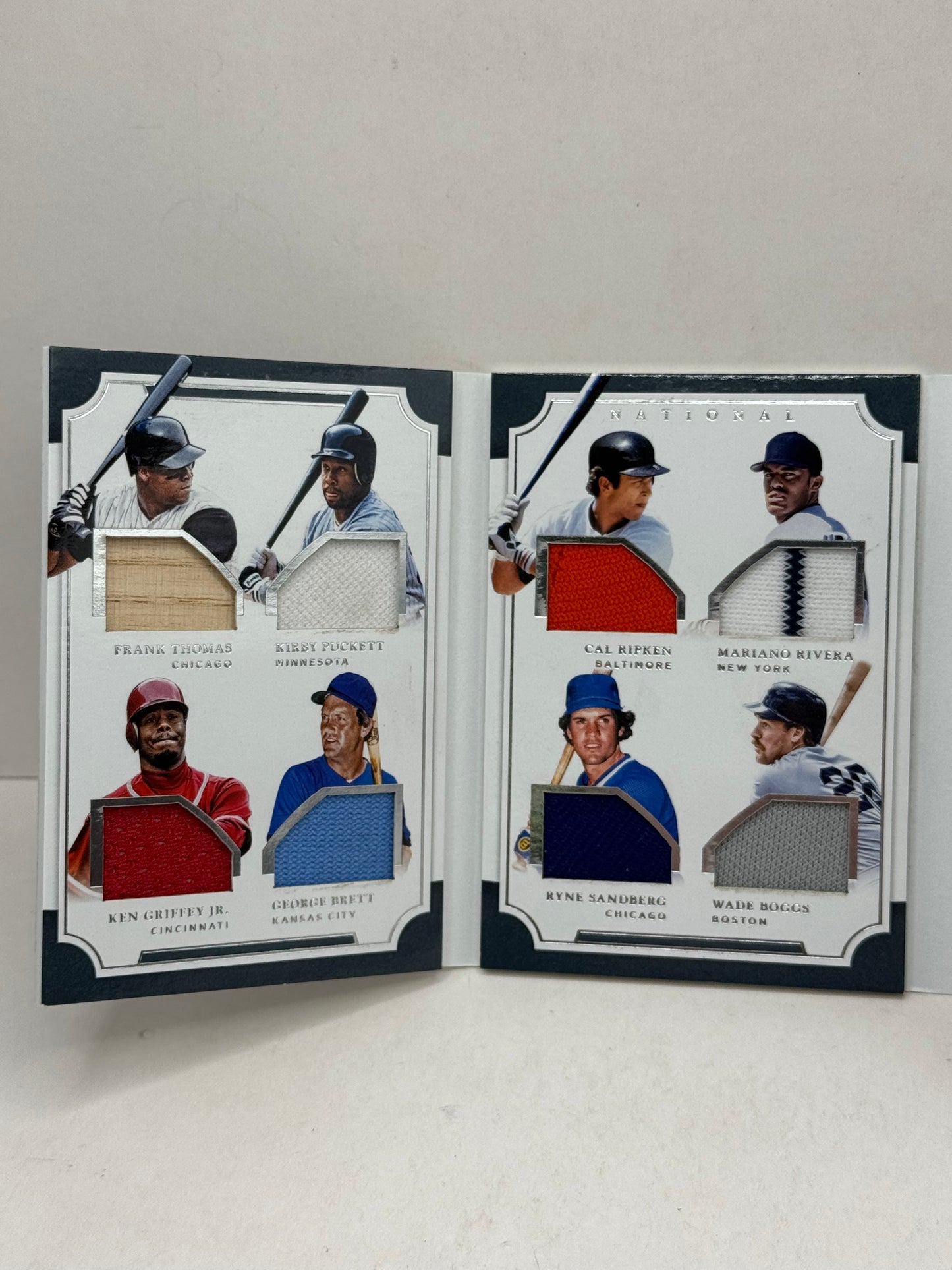 2017 National Treasures Baseball - 16 Player Materials (Griffey, Maddux, Puckett, Sandberg) Game-Worn Jersey