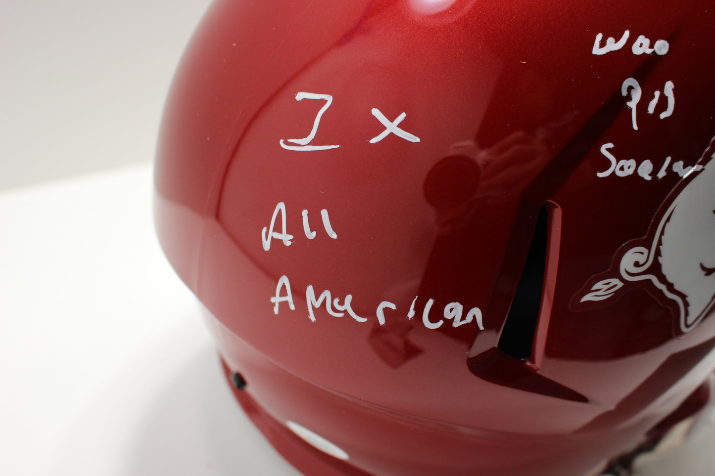 DARREN McFADDEN SIGNED ARKANSAS RAZORBACKS FULL SIZE HELMET wINSCs JSA