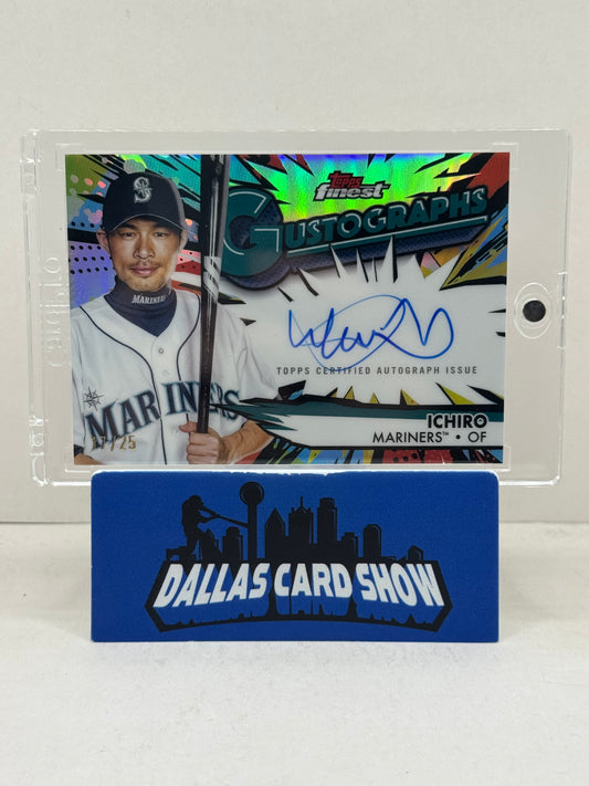 2025 Topps Finest #G-I Ichiro Gustographs Autograph /25