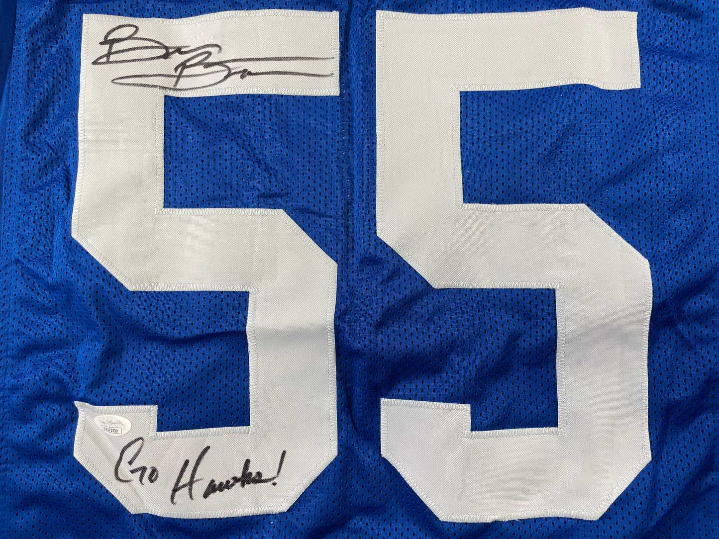 BRIAN BOSWORTH SEATTLE SEAHAWKS SIGNED JERSEY Oklahoma OU Sooners XL w/INSC JSA