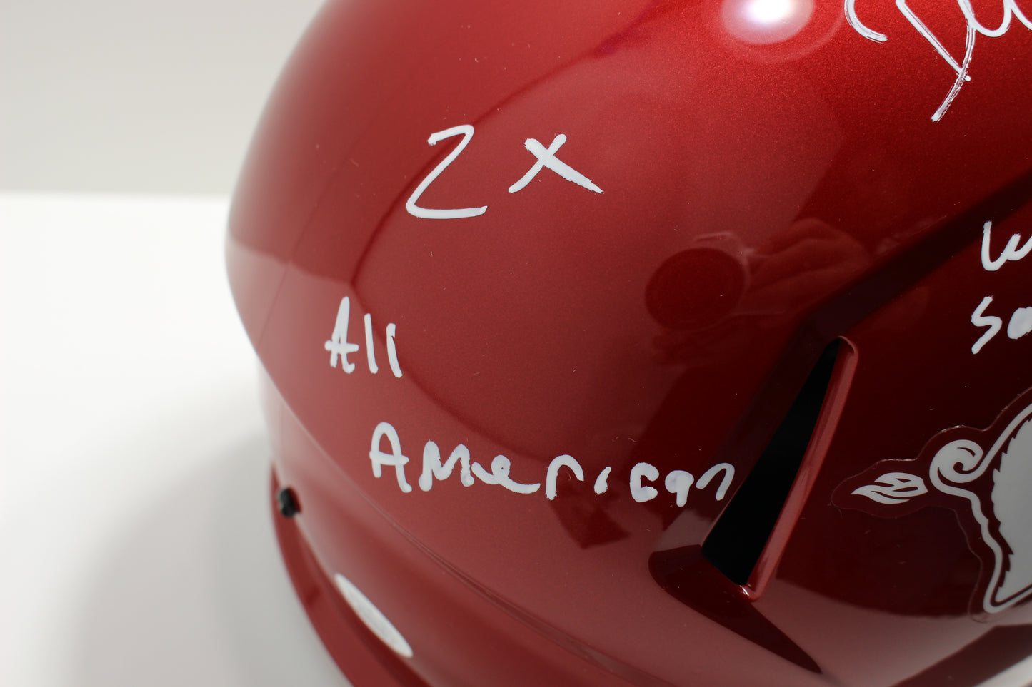 DARREN McFADDEN SIGNED ARKANSAS RAZORBACKS FULL SIZE HELMET wINSCs JSA