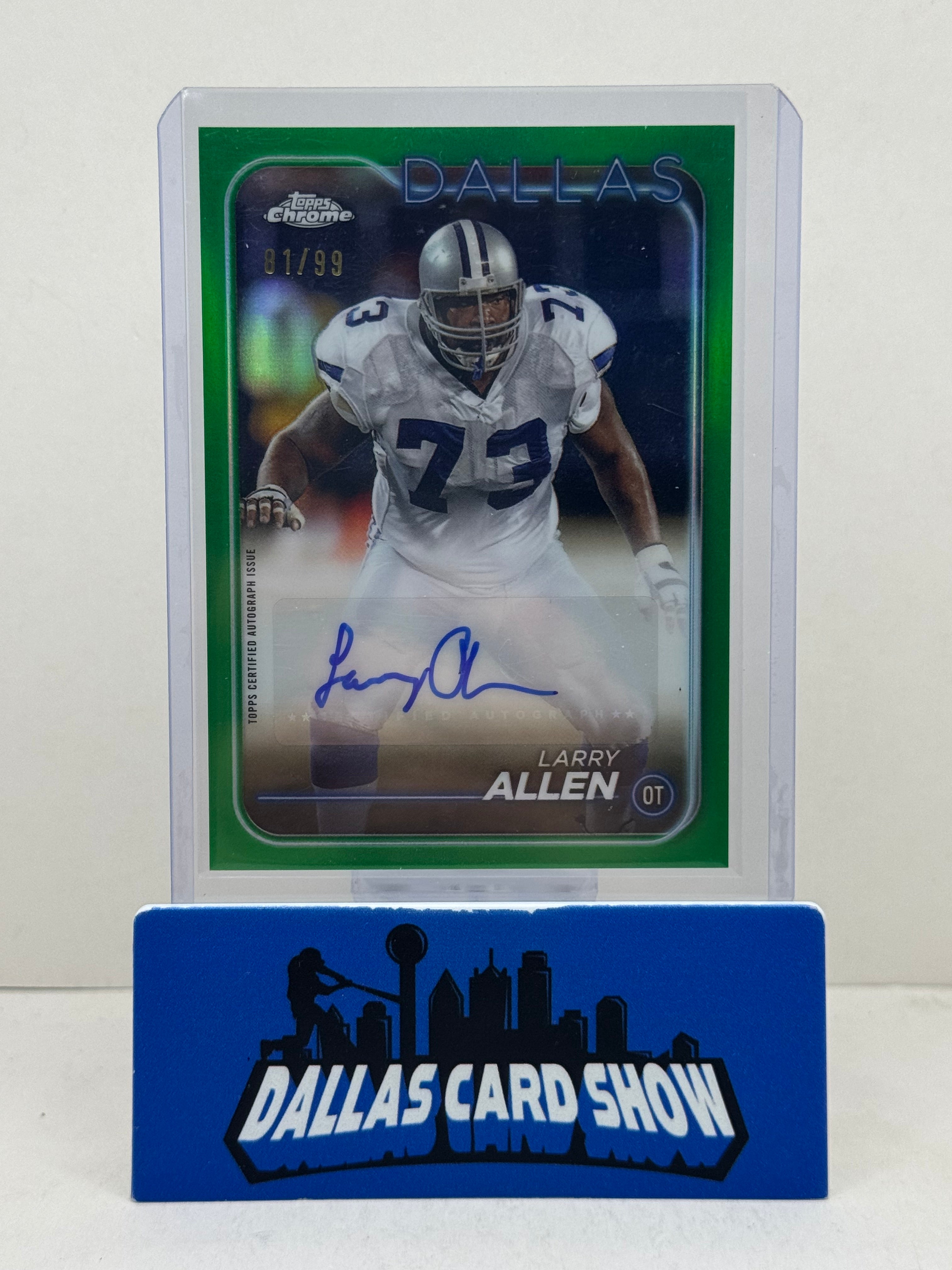 2024 Topps Chrome #BA-LAL Larry Allen Green Autograph /99 Dallas Cowbo ...