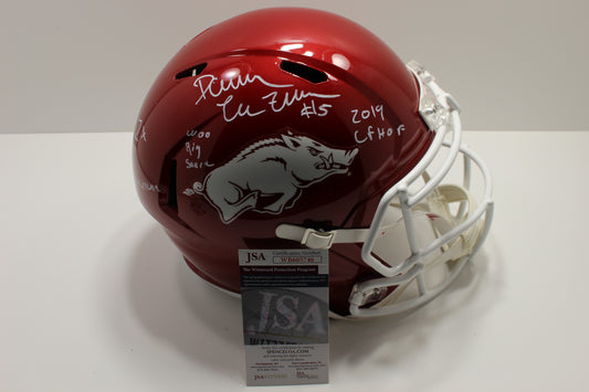 DARREN McFADDEN SIGNED ARKANSAS RAZORBACKS FULL SIZE HELMET wINSCs JSA