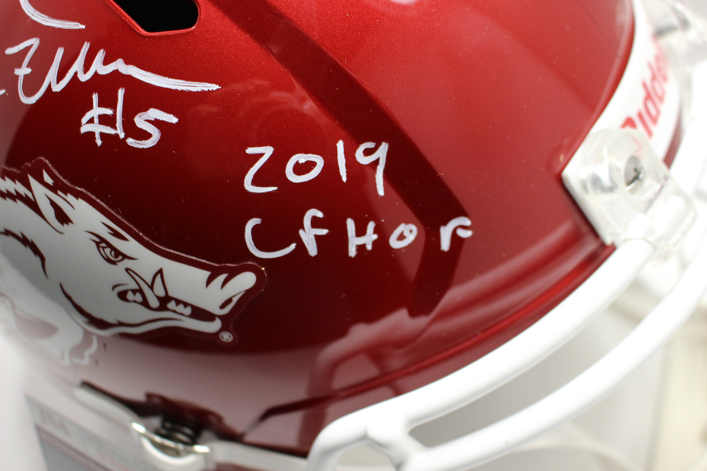 DARREN McFADDEN SIGNED ARKANSAS RAZORBACKS FULL SIZE HELMET wINSCs JSA