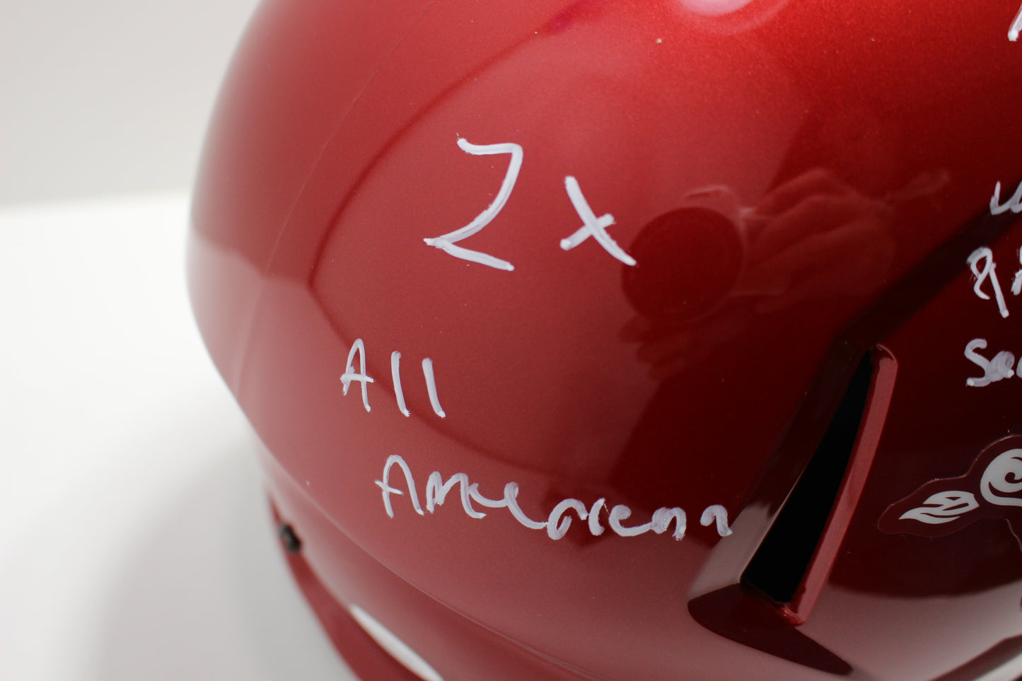 DARREN McFADDEN SIGNED ARKANSAS RAZORBACKS FULL SIZE HELMET wINSCs JSA